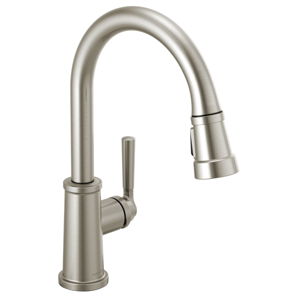 Peerless Westchester Single-Handle Pull-Down Kitchen Faucet in Stainless Steel, P7923LF-SS, MSRP: $214.63, FINAL PRICE: $119.99 + TAX