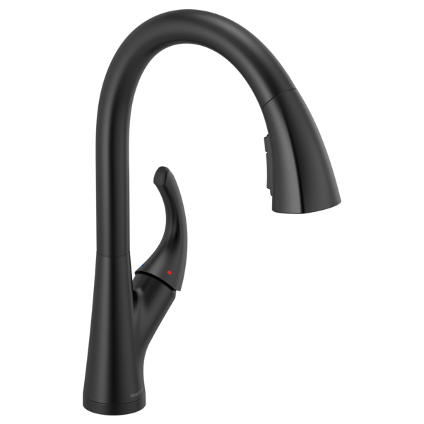 Peerless Parkwood Single Handle Pulldown Kitchen Faucet in Matte Black, P7935LF-BL, MSRP: $202.57, FINAL PRICE: $99.99 + TAX