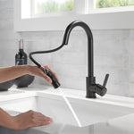 Peerless Precept Single-Handle Pull-Down Kitchen Faucet in Matte Black, P7946LF-BL
