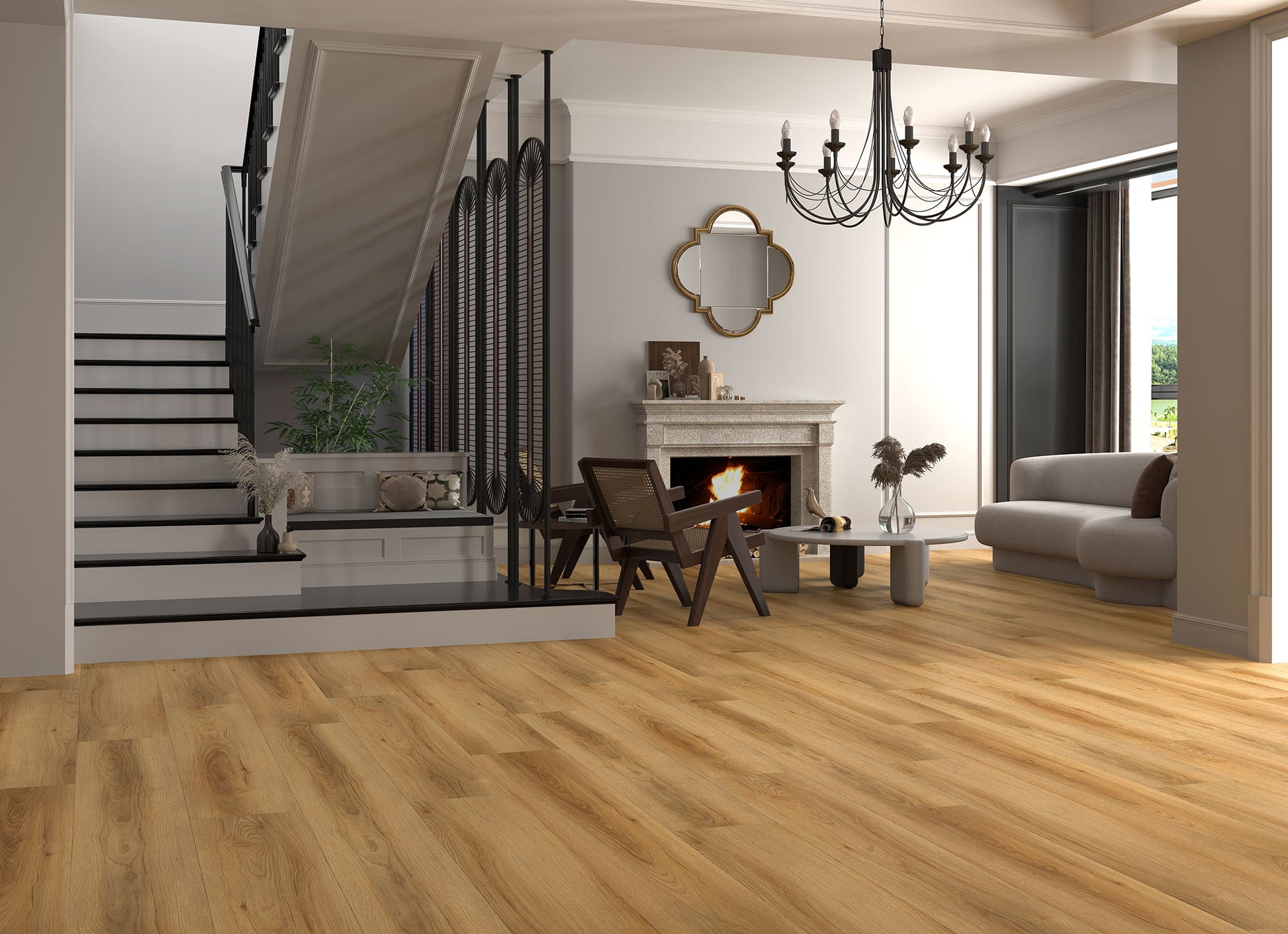 Modern Rye 9x60 Luxury Vinyl Plank Flooring, PM86, 9.06x60, (8mm), 28mil, 49 lbs, 18.87sf, 5pcs, Final:$2.99/sf
