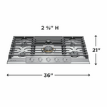 Frigidaire Professional 36-in 5 Burners Stainless Steel Gas Cooktop, PCCG3680AS *JR2508, Retail: $1,699.00, FINAL PRICE: $949.99 + TAX
