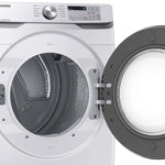 Samsung 7.5 cu. ft. Electric Dryer with Steam Sanitize+ in White, DVE45T6200W