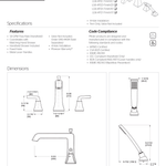 Pfister Park Avenue Roman Tub Faucet w/ Handshower in Brushed Nickel, LG6-4FEK, Loc: B1, MSRP: $835.00