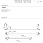 Pfister Pasadena 18-in Towel Bar Brushed Nickel, BTB-P1KK, Loc: B3