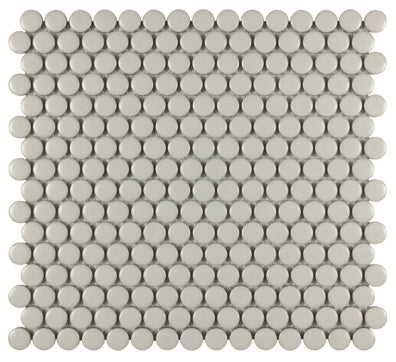 **PER PC** Pearl Matte Penny Round 12x12 Porcelain Mosaic, SF210005, 11.8296sf, 12pcs, 27 lbs, FINAL PRICE: $2.99/sf, $35.88/bx + Tax