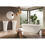 Acquabella Cristallo Center Drain 67x29 Freestanding Bathtub in Snow White with Light Gray, CINB6729MLW, Retail: $10,000.00, FINAL PRICE: $1,499.99 + TAX