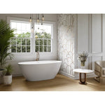 Acquabella Ruby Center Drain 66x32 Freestanding Bathtub in Snow White and Dark Grey, RUB6632MDW, Retail: $10,000.00, FINAL PRICE: $1,499.99 + TAX