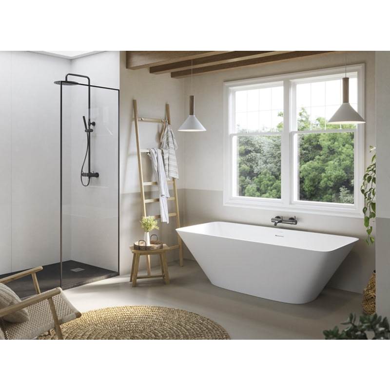 Acquabella Vik Center Drain 67x31 Freestanding Bathtub in Gloss White, VKB6731GW, Retail: $10,000.00, FINAL PRICE: $1,499.99 + TAX