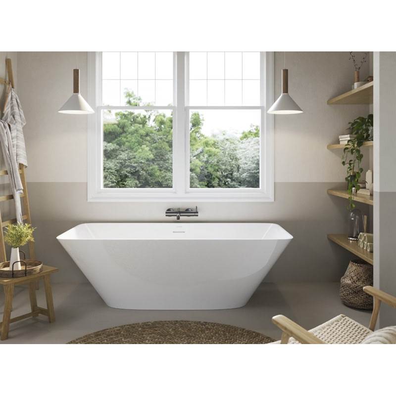 Acquabella Vik Center Drain 67x31 Freestanding Bathtub in Gloss White, VKB6731GW, Retail: $10,000.00, FINAL PRICE: $1,499.99 + TAX
