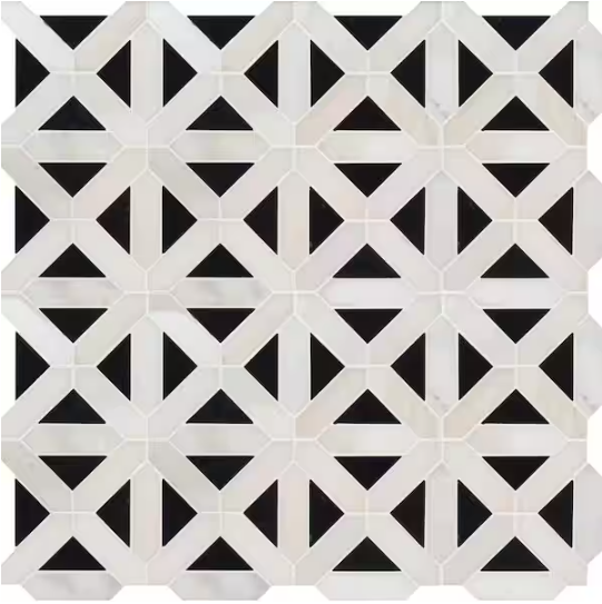 **PER PC** Retro Fretwork 12x12 Polished Marble, Retail: $24/sqft, 10 sqft, 10pcs, 50 lbs, RETFRET-POL10MM, FINAL PRICE: $6.99/pc, $69.99/box + Tax