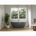 Acquabella Ruby Center Drain 66x32 Freestanding Bathtub in Snow White and Dark Grey, RUB6632MDW, Retail: $10,000.00, FINAL PRICE: $1,499.99 + TAX