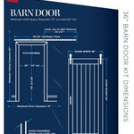 Renin Glim 4-Lite 36x84 Barn Door in Ashen White with Soft Close, [FB296]