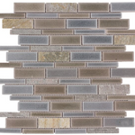 ** PER PCS ** River Bank Glazed Porcelain Slate Mosaic, HI010BRBL1214 630849 / SF160003, 9pcs, Retail: $ 10.98, Clearance: $3.99 + Tax, Loc: MT3-D