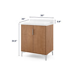 Summit Lane Bates 30-in Light Oak Single Sink Bathroom Vanity with White Lightly Veined Quartz Top, SL30BTV, [FB226], MSRP: $1,219.00, Final Price: $449.99 + Tax ** ASSEMBLY REQUIRED **