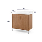 Summit Lane Bates 36-in Light Oak Single Sink Bathroom Vanity with White Lightly Veined Quartz Top, SL36BTV, [FB227], MSRP: $1,366.78, Final Price: $549.99 + Tax** ASSEMBLY REQUIRED **