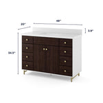 Summit Lane Larue 48-in Bright White/Cherry Undermount Single Sink Bathroom Vanity with White Quartz Top, SL48LRV, [FB247], MSRP: $2,199.00, Final Price: $749.99 + Tax