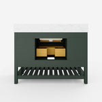 Summit Lane Thurston 48-in Green Undermount Single Sink Bathroom Vanity with White Lightly Veined Quartz Top, SL48TTV, [FB251], MSRP: $2,099.00, Final Price: $749.99 + Tax