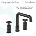 Swiss Madison Avallon Widespread Faucet in Matte Black, SM-BF82MB, MSRP: $264.43, FINAL  PRICE: $79.99 + TAX