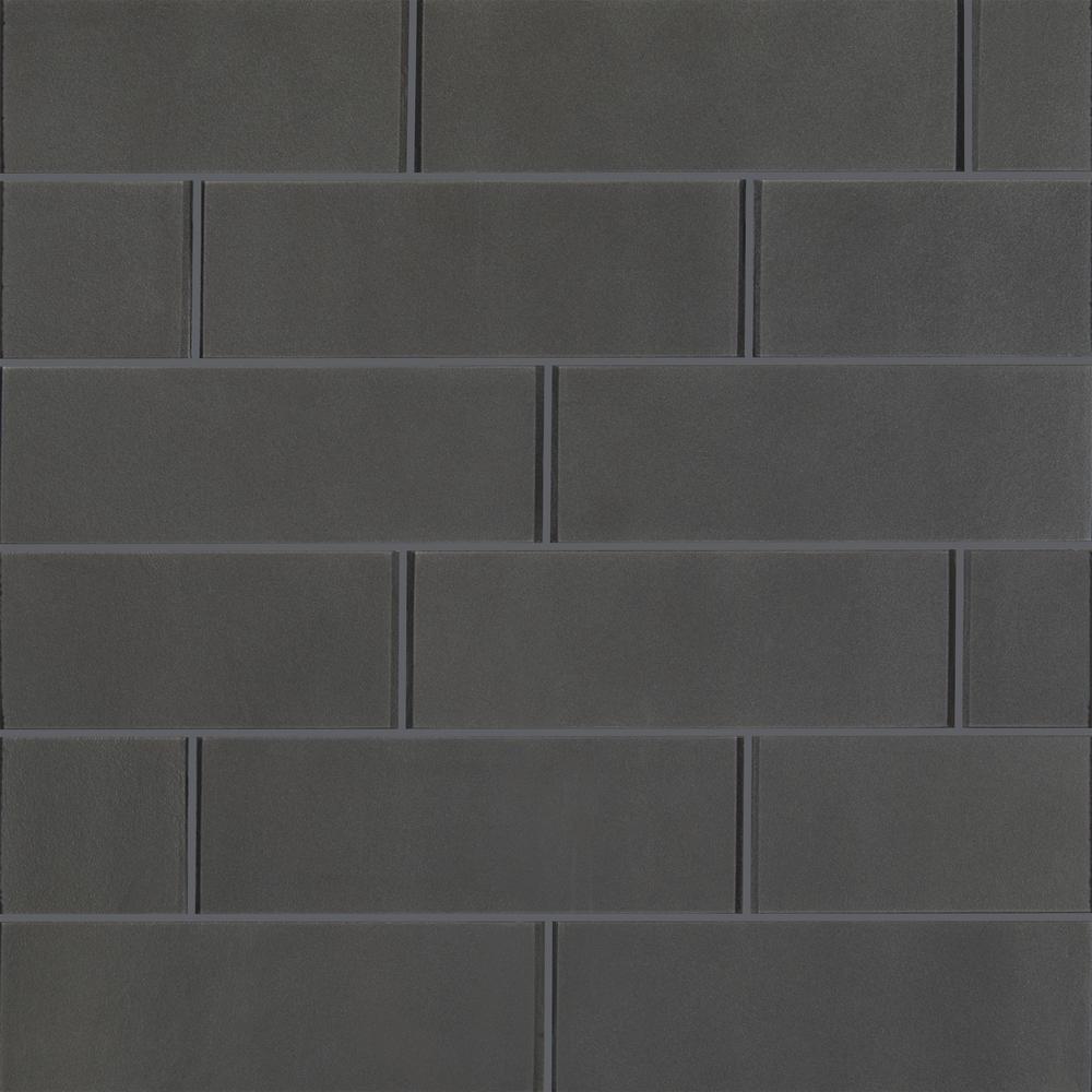 Metallic Gray Beveled  4x12 Glass Subway Wall Tile, SMOT-GL-T-MG412, 8mm, 15pcs, 23 lbs, 4.95sf, Retail: $37.99/box, FINAL PRICE: $1.99/sf, $9.85/bx + Tax