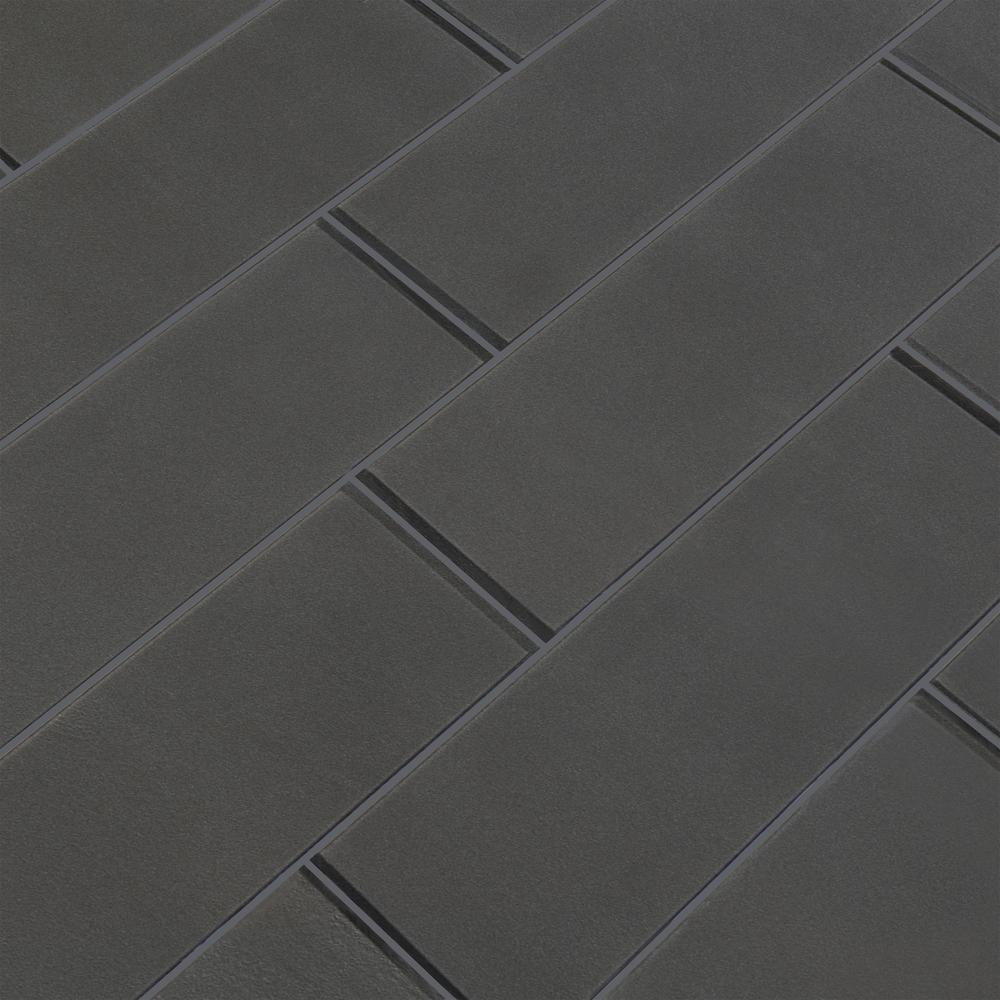 Metallic Gray Beveled  4x12 Glass Subway Wall Tile, SMOT-GL-T-MG412, 8mm, 15pcs, 23 lbs, 4.95sf, Retail: $37.99/box, FINAL PRICE: $1.99/sf, $9.85/bx + Tax