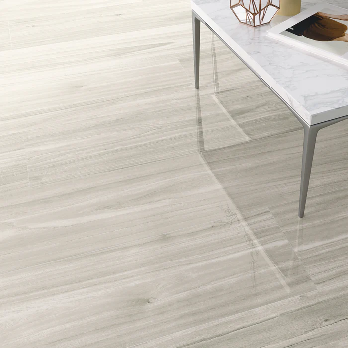 Spazio Ice Pulido Wood Look 8x48 Polished Tile, SP-IC48, mm, 4pcs, 49.5 lbs, 10.33sf, Retail: $3.27/sf, FINAL PRICE: $1.99/sf, $20.56 + Tax