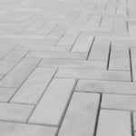 **PER PC** Iceberg Herringbone 12x12 Polished Marble Mosaic, 5sf, 5pcs, 27 lbs, FINAL PRICE: $5.99/pc, $29.95/bx + Tax