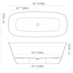 Acquabella Cristallo Center Drain 67x29 Freestanding Bathtub in Gloss White, CB6729GW, Retail: $10,000.00, FINAL PRICE: $1,499.99 + TAX