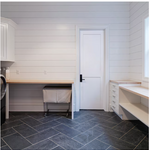 Reliabilit  Left Hand 2-Panel Primed Interior Door with Hollow Core, Primed 365 Casing & Jamb. Satin Nickel Hinges. 24x80 inch. RO: 26 3/4x82