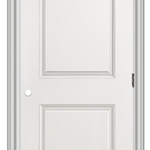RELIABILT 28-in x 80-in 2-panel Round Top No Glass Hollow Core Smooth Primed Molded Composite Inswing/Outswing Split Jamb Single Prehung Interior Door (356 Casing) 242313 *JR2406 MSRP: $ 167 Final Price: $ 99.99 +Tax