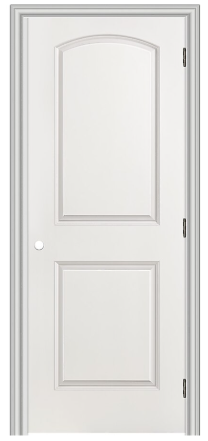 RELIABILT 28-in x 80-in 2-panel Round Top No Glass Hollow Core Smooth Primed Molded Composite Inswing/Outswing Split Jamb Single Prehung Interior Door (356 Casing) 242313 *JR2406 MSRP: $ 167 Final Price: $ 99.99 +Tax