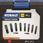 Kobalt 10-Piece Metric 3/8-in Drive 6-point Deep Impact Socket Set 0864581