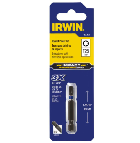 IRWIN 1/4-in x 1-15/16-in Torx Impact Driver Bit