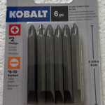 Kobalt 6-Piece 2-3/8-in #2 Phillips/#8 Slotted Phillips/Slotted Shank Screwdriver Bit
