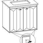 ** ASSEMBLY REQUIRED ** Summit Lane Esterhaus 48-in Brown Undermount Single Sink Bathroom Vanity with White Lightly Veined Quartz Top, SL48EHV, [FB237], MSRP: $1,849.00, Final Price: $749.99 + Tax