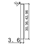 TF696 Tall Filler - WHITE SHAKER Solid Soft Close RTA Cabinet (Flat Pack)  FINAL PRICE CLEARANCE // NO RETURNS OR EXCHANGES