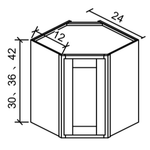 WDC2442 - WHITE SHAKER Solid Soft Close RTA Cabinet (Flat Pack)  CLEARANCE PRICE: $75 + Tax (does not include Assembly) CLEARANCE // NO RETURNS OR EXCHANGES