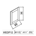 WEDP12 - Wall End Panel  - WHITE SHAKER Solid Soft Close RTA Cabinet (Flat Pack)  FINAL PRICE CLEARANCE // NO RETURNS OR EXCHANGES