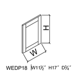 WEDP18 - Wall End Panel  - WHITE SHAKER Solid Soft Close RTA Cabinet (Flat Pack)  FINAL PRICE CLEARANCE // NO RETURNS OR EXCHANGES