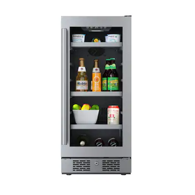Avallon 15-in 86-Can Capacity Stainless Steel Built-in/Freestanding Indoor Beverage Refrigerator with Glass Door, ABR152SGRH *JR2510, Retail: $1,299.00, FINAL PRICE: $749.99 + TAX