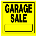 Garage sale yellow signs