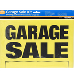 English Yellow Garage Sale Sign Kit 8 in. H X 12 in.