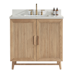 Sunflower 36-in Single Sink Vanity with Engineered Carrara Top in Light Coffee, Sunflower13036BLC [FB312], Retail: $1,277.00, FINAL PRICE: $749.99+ TAX