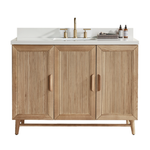 Sunflower 48-in Single Sink Vanity with Engineered Carrara Top in Light Coffee, Sunflower13048BLC [FB311], Retail: $1,950.00, FINAL PRICE: $999.99+ TAX [FBM-201]