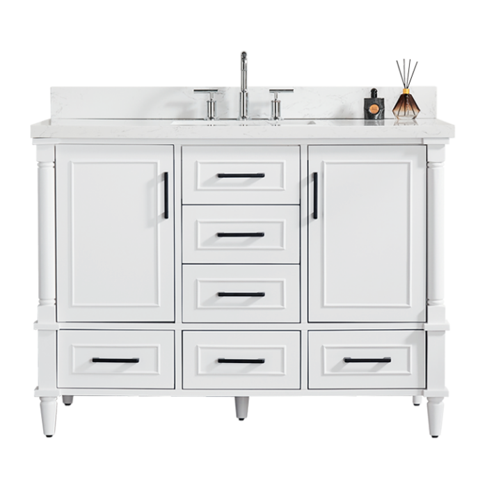 Haven 48-Inch Single Sink Vanity in White with Artificial Marble Countertop, HAVEN7048A-WH, FINAL PRICE: $999.99 + TAX