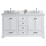 Rose 72-in Double Sink Vanity with Engineered Carrara Top in White, ROSE5072WH, FINAL PRICE: $1,399.99 + TAX