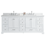 Jubilee 84-Inch Double Sink Vanity in White with Artificial Marble Countertop, JUBILEE5084-WH, FINAL PRICE: $1599.99 + TAX