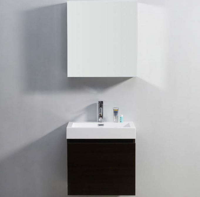 Zuri 24-in Floating Bathroom Vanity in Wenge Grey, JS-50324-WG, FINAL: $349.99, CLEARANCED: $199.99 + TAX