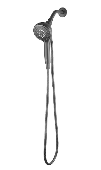 Alpine Reserve Galway 6 -Spray Brush Nickel 6-in Round Handheld Shower Head 1.8 GPM