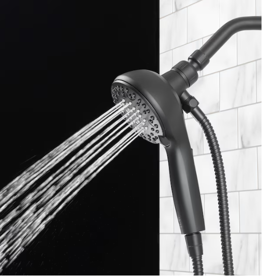 Alpine Reserve Galway 6 -Spray Brush Nickel 6-in Round Handheld Shower Head 1.8 GPM