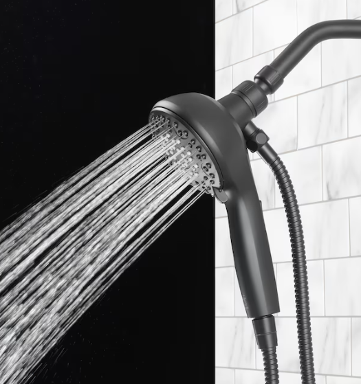 Alpine Reserve Galway 6 -Spray Brush Nickel 6-in Round Handheld Shower Head 1.8 GPM